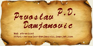 Prvoslav Damjanović vizit kartica